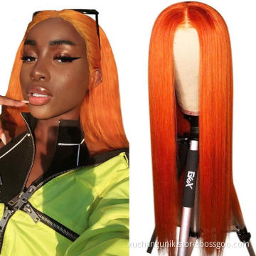 Uniky Pre Plucked Blonde 613 Pink Red Brown Orange Colored Lace Front Wig